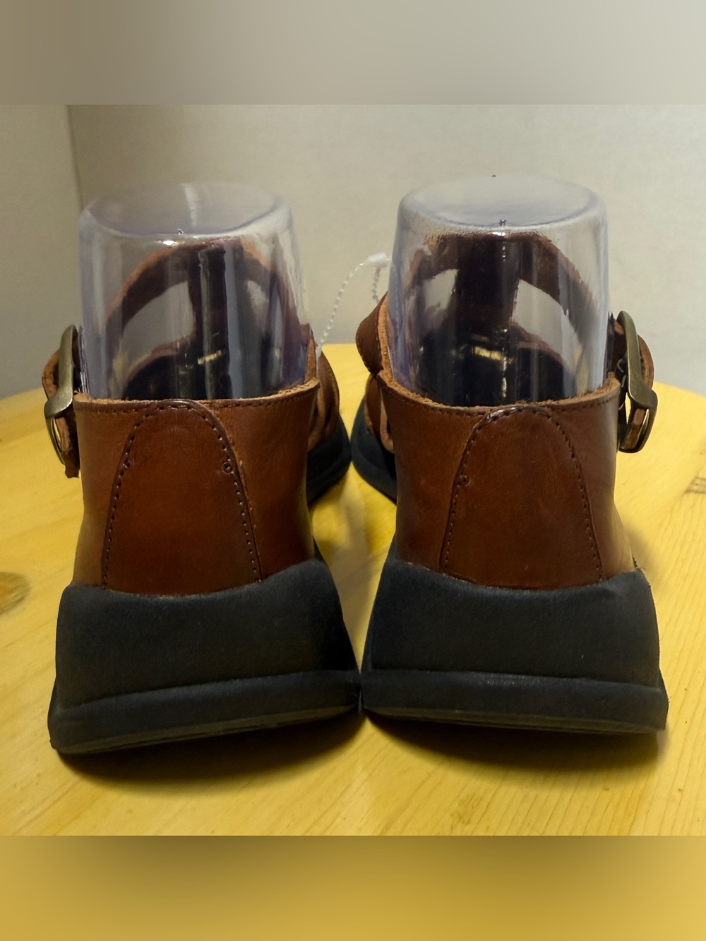 Aerosoles 90s Y2K Vintage Brown Leather Huarache Fisherman Sandals NWOT 8B - Picture 4 of 9